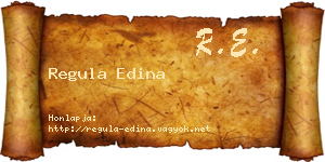 Regula Edina névjegykártya